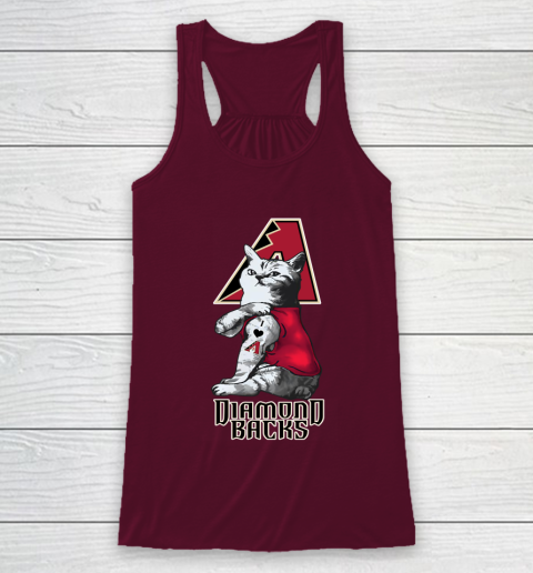 MLB Baseball My Cat Loves Arizona Diamondbacks Racerback Tank 2
