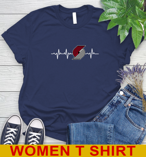 Portland Trail Blazers NBA Basketball Heart Beat Shirt Women's T-Shirt 13 Portland Trail Blazers NBA Basketball Heart Beat Shirt Women's T-Shirt - Image 13