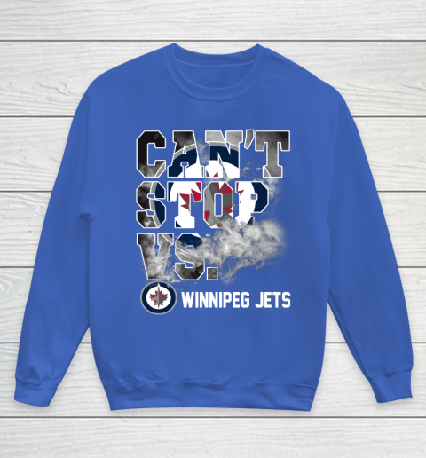 NHL Winnipeg Jets Hockey Can't Stop Vs Youth Sweatshirt 6