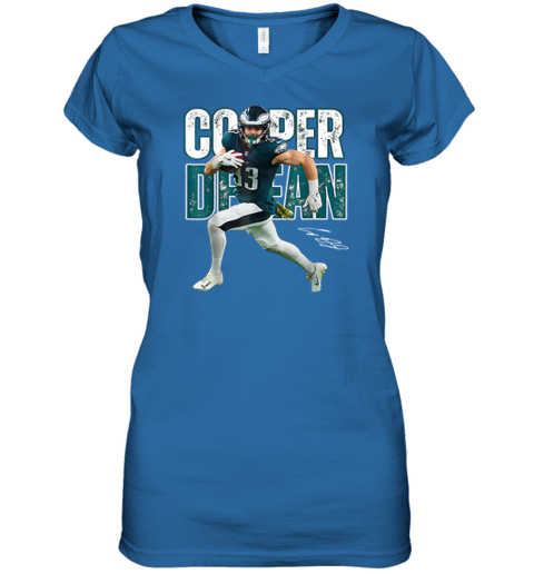 Cooper Dejean Philadelphia Eagles Women's V-Neck T-Shirt l483 cooper dejean philadelphia eagles women v neck t shirt 39 front royal