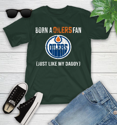 NHL Edmonton Oilers Hockey Loyal Fan Just Like My Daddy Shirt Youth T-Shirt 4