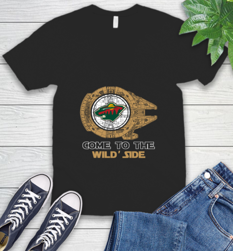 NHL Come To The Minnesota Wild Wars Hockey Sports V-Neck T-Shirt