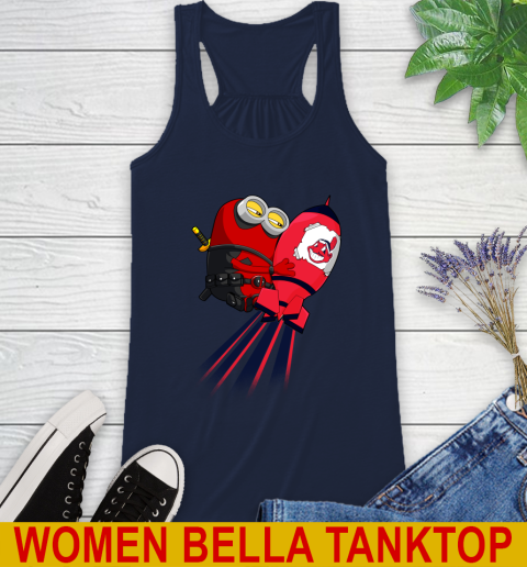MLB Baseball Cleveland Indians Deadpool Minion Marvel Shirt Racerback Tank 9