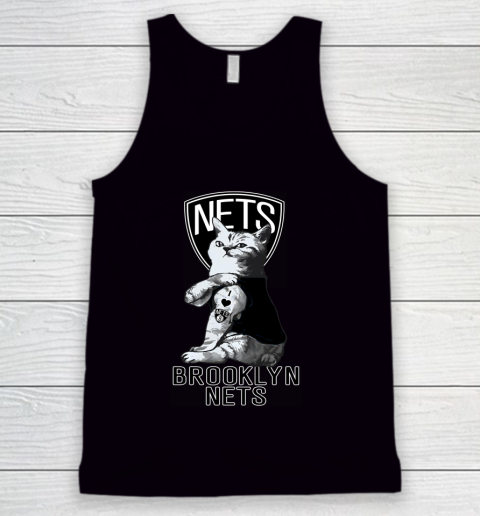 NBA Basketball My Cat Loves Brooklyn Nets Tank Top