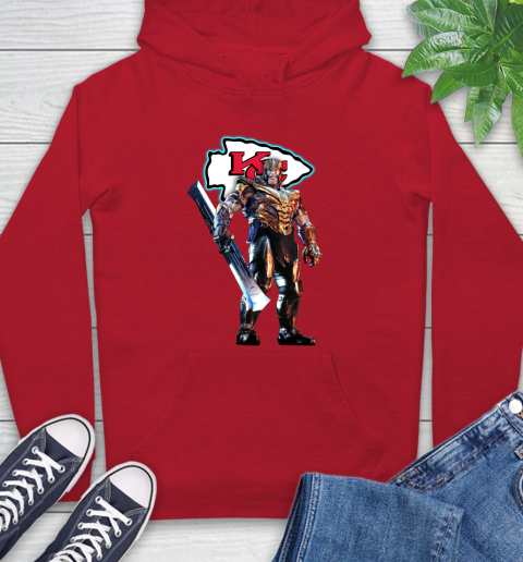 NFL Thanos Gauntlet Avengers Endgame Football Kansas City Chiefs Hoodie 10