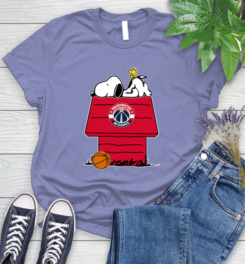 Washington Wizards NBA Basketball Snoopy Woodstock The Peanuts Movie Women's T-Shirt 11