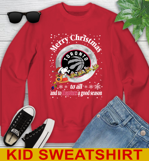 Toronto Raptors Merry Christmas To All And To Raptors A Good Season NBA Basketball Sports Youth Sweatshirt 7