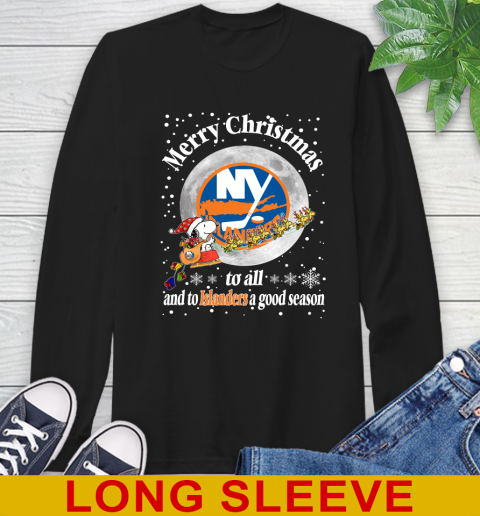 New York Islanders Merry Christmas To All And To Islanders A Good Season NHL Hockey Sports Long Sleeve T-Shirt