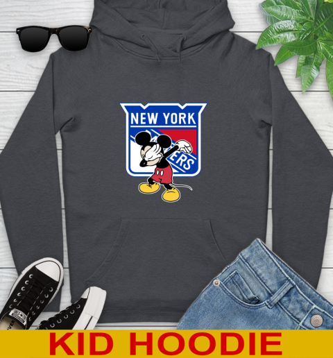 New York Rangers NHL Hockey Dabbing Mickey Disney Sports Youth Hoodie 9