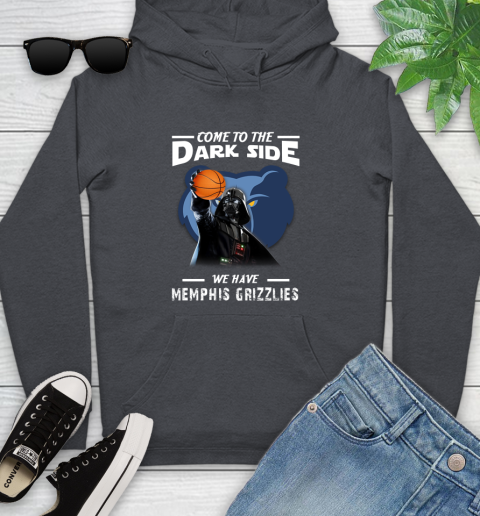 NBA Come To The Dark Side We Have Memphis Grizzlies Star Wars Darth Vader Basketball Youth Hoodie 10