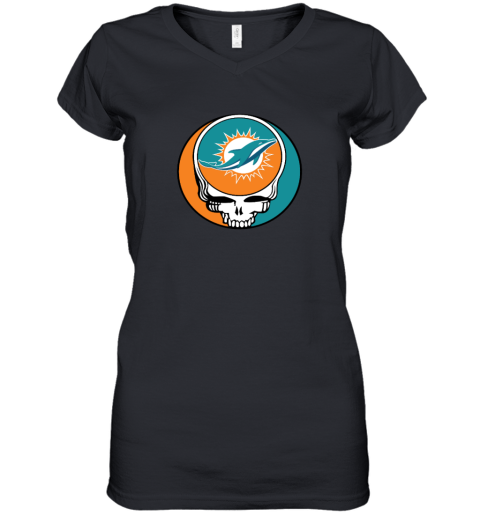 Miami Dolphins x Grateful Dead Women's V-Neck T-Shirt