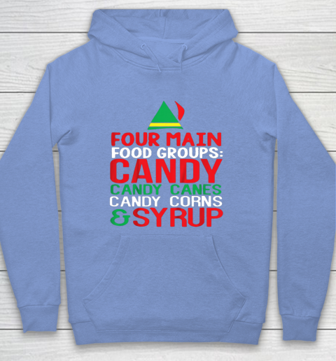 4 Main Food Groups Elf Buddy Christmas Hoodie 8