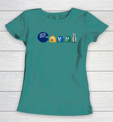Tampa Bay Lightning x Pacman Create History For Stanley Cup Women's T-Shirt 12