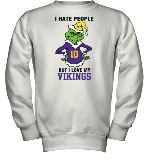 I Hate People But I Love My Vikings Minnesota Vikings NFL Teams Youth Sweatshirt