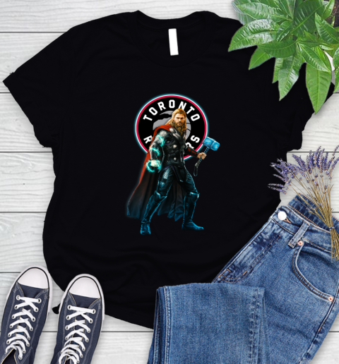 NBA Thor Avengers Endgame Basketball Toronto Raptors Women's T-Shirt 2