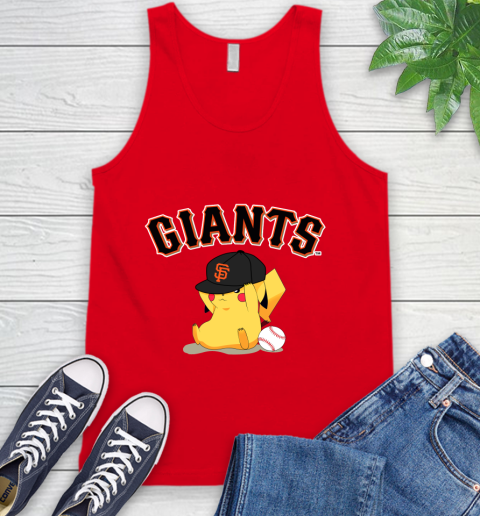 MLB Pikachu Baseball Sports San Francisco Giants Tank Top 6