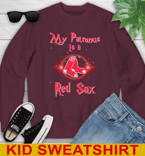 MLB Baseball Harry Potter My Patronus Is A Boston Red Sox Youth Sweatshirt Tee For Sports