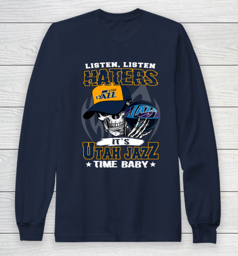 Listen Haters It is JAZZ Time Baby NBA Long Sleeve T-Shirt 2