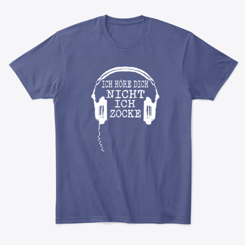 tnzb ich hore dich nicht ich zocke headphone classic t shirt 2 front purple
