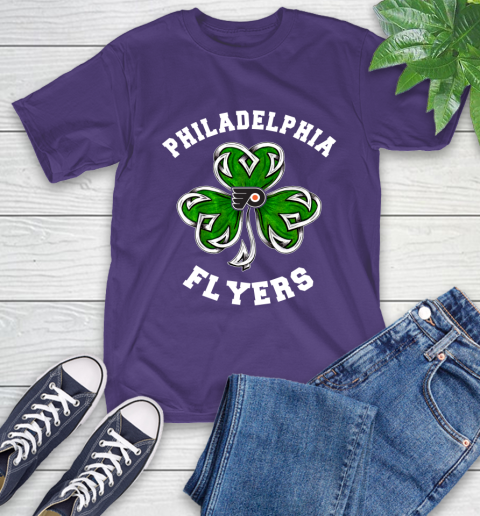 NHL Philadelphia Flyers Three Leaf Clover St Patrick's Day Hockey Sports T-Shirt 5