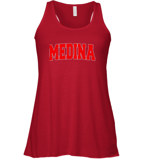 la90 medina oh ohio varsity style usa vintage sports flowy tank 32 front red