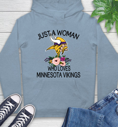 NFL Just A Woman Who Loves Minnesota Vikings Football Sports Hoodie 6