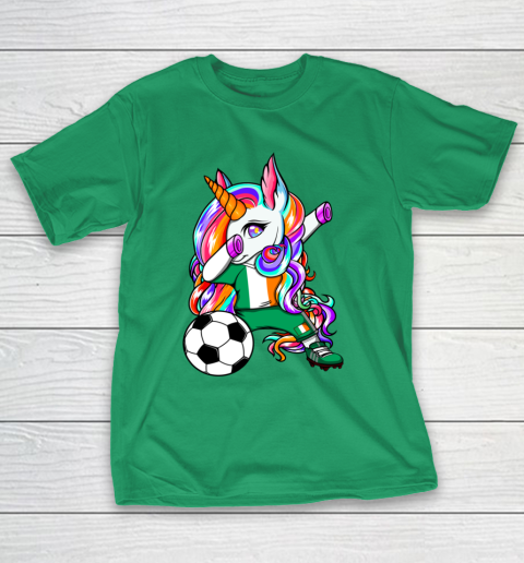 Dabbing Unicorn Ireland Soccer Fans Jersey Irish Football T-Shirt 7