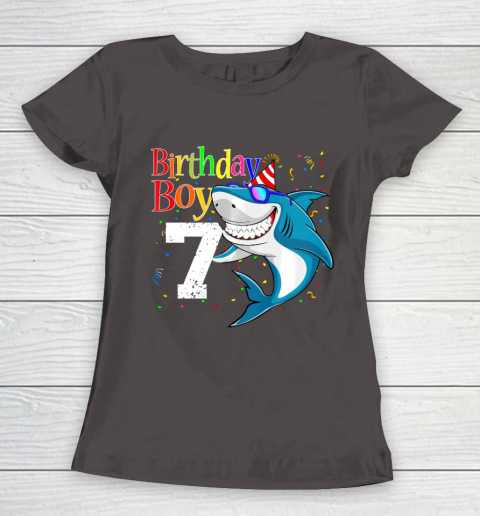 Kids 7th Birthday Boy Shark Shirts 7 Jaw Some Four Tees Boys 7 Years Old Women's T-Shirt 7