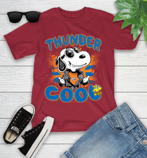 NBA Basketball Oklahoma City Thunder Cool Snoopy Shirt Youth T-Shirt 12