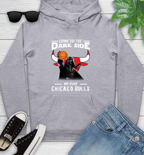 NBA Come To The Dark Side We Have Chicago Bulls Star Wars Darth Vader Basketball Youth Hoodie 6