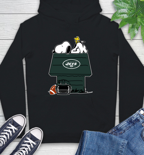 New York Jets NFL Football Snoopy Woodstock The Peanuts Movie Hoodie 2