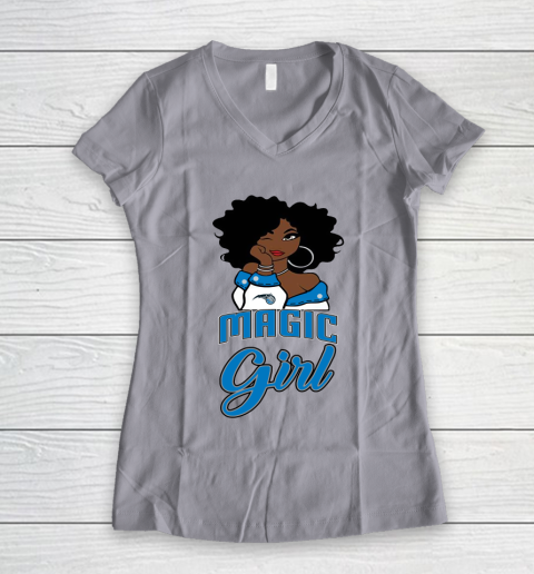 Orlando Magic Girl NBA Women's V-Neck T-Shirt 4