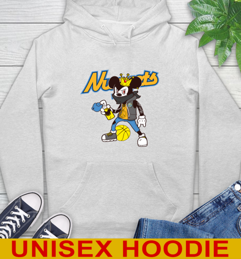 Denver Nuggets NBA Basketball Mickey Peace Sign Sports Hoodie