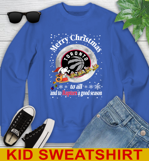Toronto Raptors Merry Christmas To All And To Raptors A Good Season NBA Basketball Sports Youth Sweatshirt 6