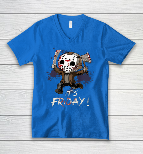 Funny Friday 13th Jason Funny Halloween Horror V-Neck T-Shirt 5