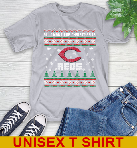 MLB All I Want For Christmas Is Cincinnati Reds Baseball Sports 5