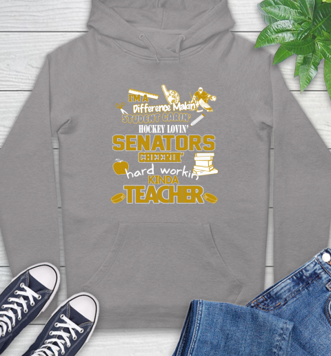 Ottawa Senators NHL I'm A Difference Making Student Caring Hockey Loving Kinda Teacher Hoodie 6