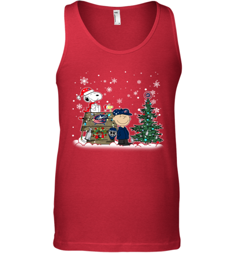 NHL Columbus Blue Jackets Snoopy Charlie Brown Woodstock Christmas Stanley Cup Hockey T Shirt DN9DtLwroJI unisex tank 17 95 151514 front red