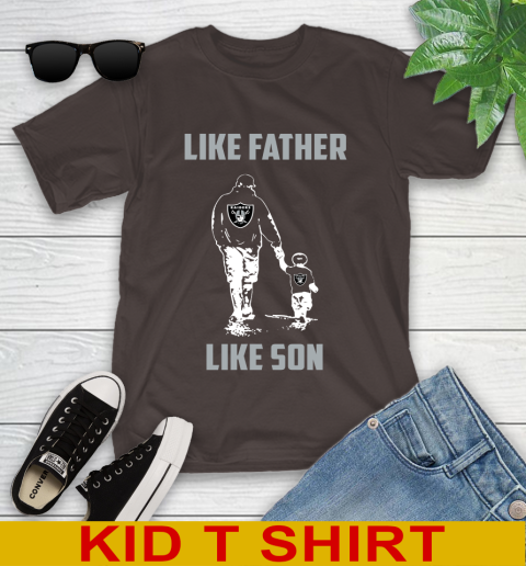 Oakland Raiders NFL Football Like Father Like Son Sports Youth T-Shirt 6