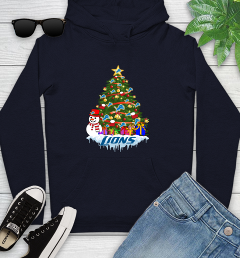 Detroit Lions Merry Christmas NFL Football Sports Youth Hoodie 4