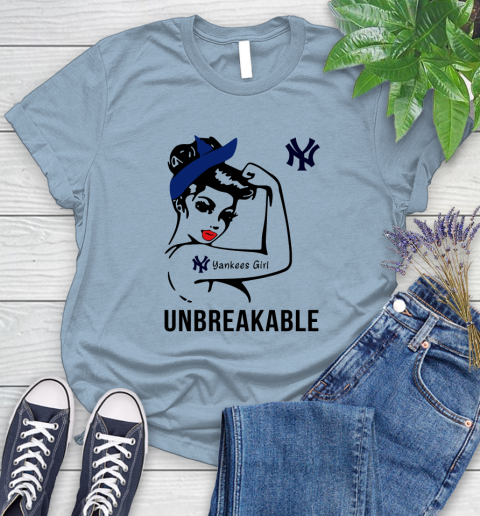MLB New York Yankees Girl Unbreakable Baseball Sports Women's T-Shirt 6