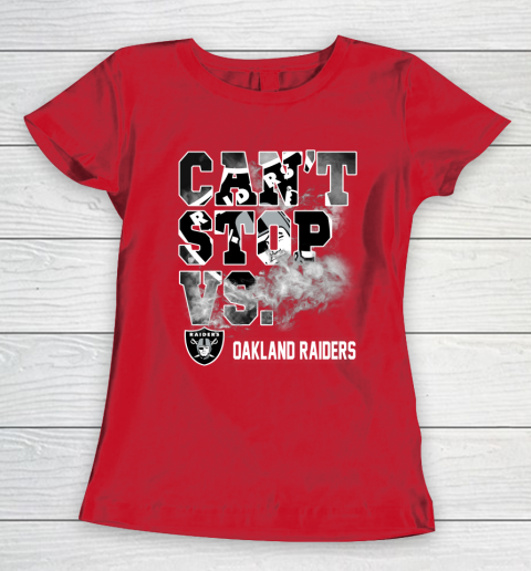 NFL Oakland Raiders Can't Stop Vs Women's T-Shirt 9