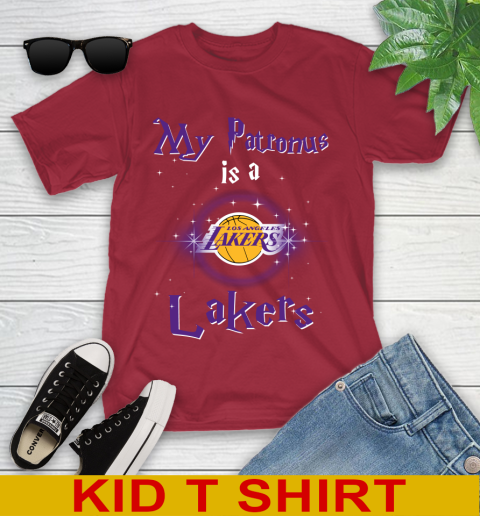 NBA Basketball Harry Potter My Patronus Is A Los Angeles Lakers Youth T-Shirt 12