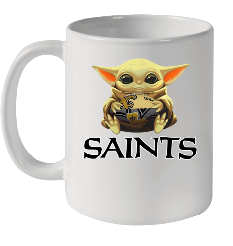 NFL Football New Orleans Saints Baby Yoda Star Wars Shirt Ceramic Mug 11oz