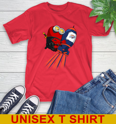 NBA Basketball Oklahoma City Thunder Deadpool Minion Marvel Shirt T-Shirt 12