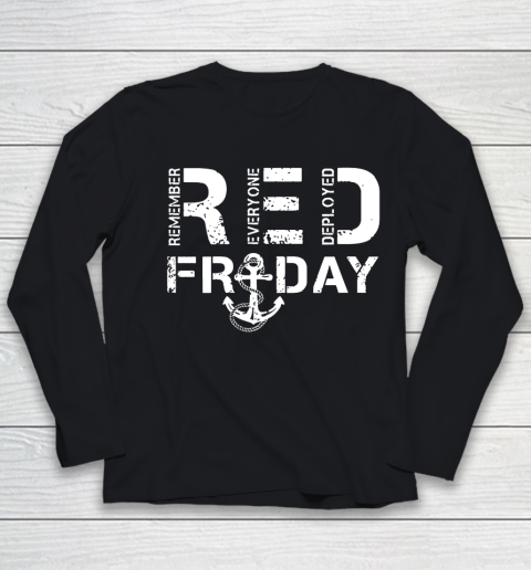 On Fridays We Wear Red Friday Military Navy Soldiers Youth Long Sleeve