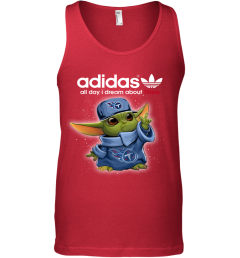 Baby Yoda Adidas All Day I Dream About Tennessee Titans ss28 baby yoda adidas all day i dream about tennessee titans unisex tank 17 front red