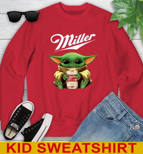 Star Wars Baby Yoda Hugs Miller High Life Beer Shirt 120