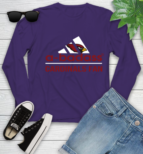 NFL A Badass Arizona Cardinals Fan Adidas Football Sports Youth Long Sleeve 4