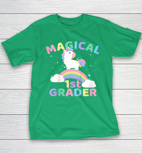 Back To School 1st First Grade Magical Unicorn Rainbow Youth T-Shirt 4